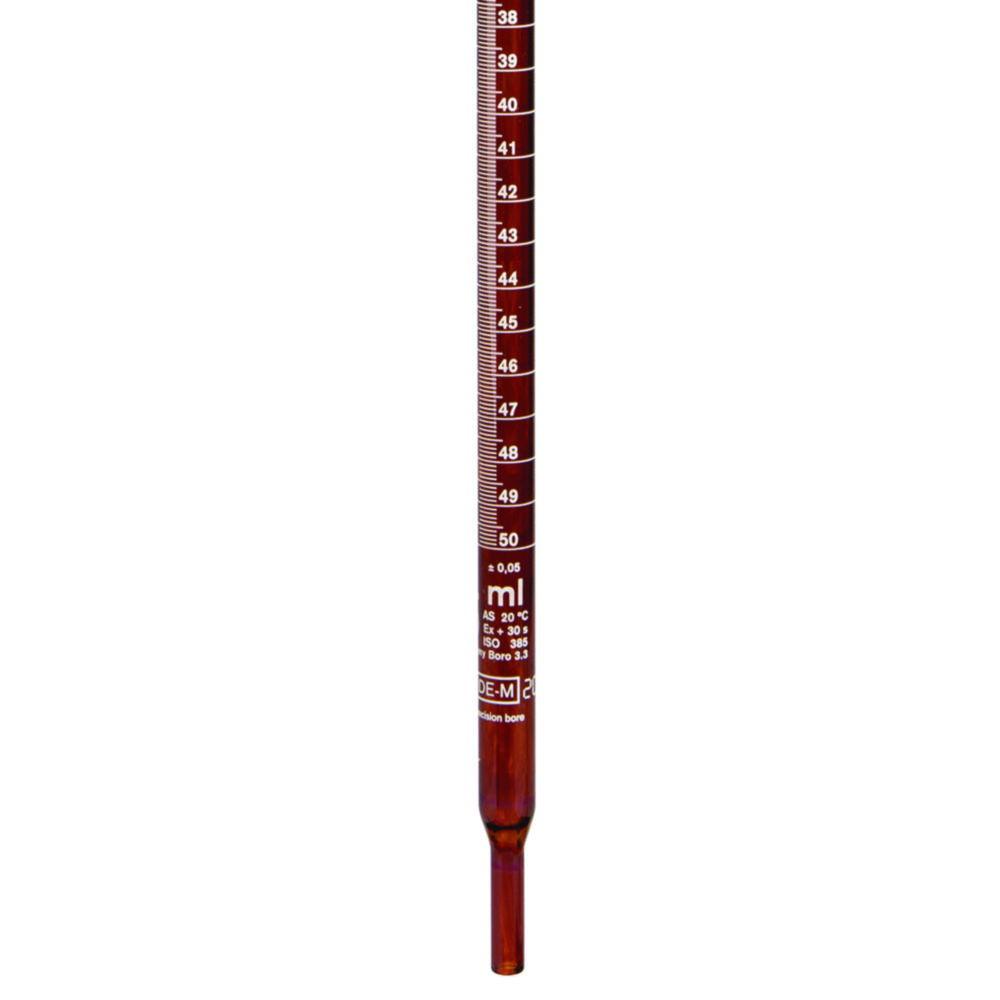 BRAND Spare Burette Length for Compact Burette 50 ml, SILBERBRAND, Amber Glass, Pack of 1

