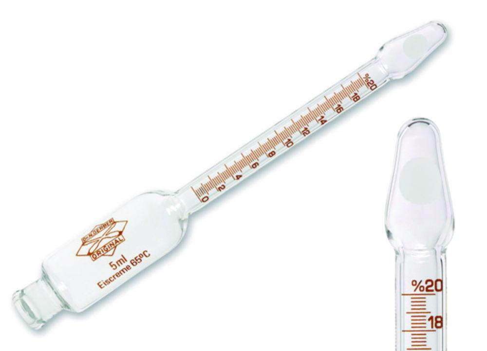 Ice-cream butyrometer Köhler measuring method, 0-20%:0,2 F