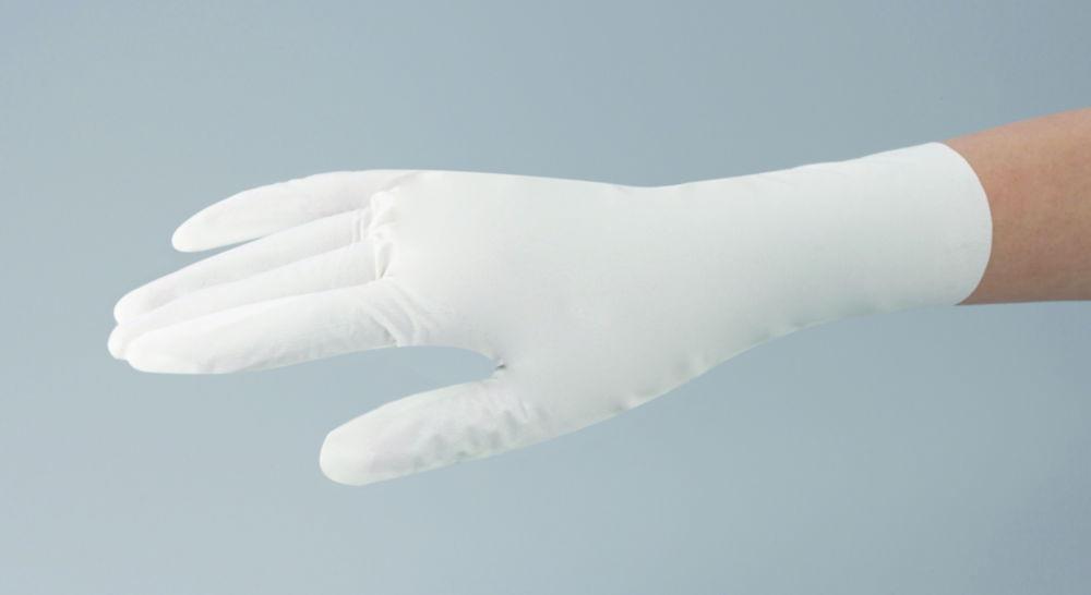 As One ASPURE Cleanroom Gloves, Size XS, Palm PU-Coated, Back Polyester, Seamless, Pack of 10 Pairs