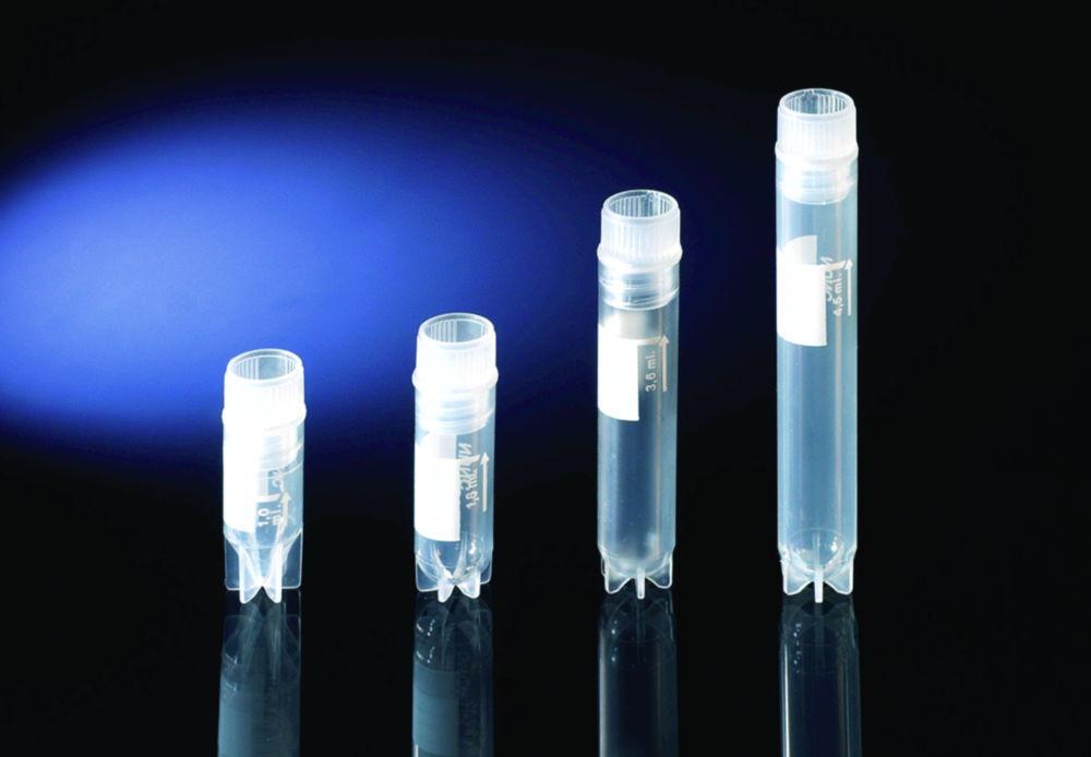 Thermo Nunc Cryotubes 1.0 mL PP Clear with Cap, External Thread, V-Shaped with Writing Area, Sterile (Pack of 2000)