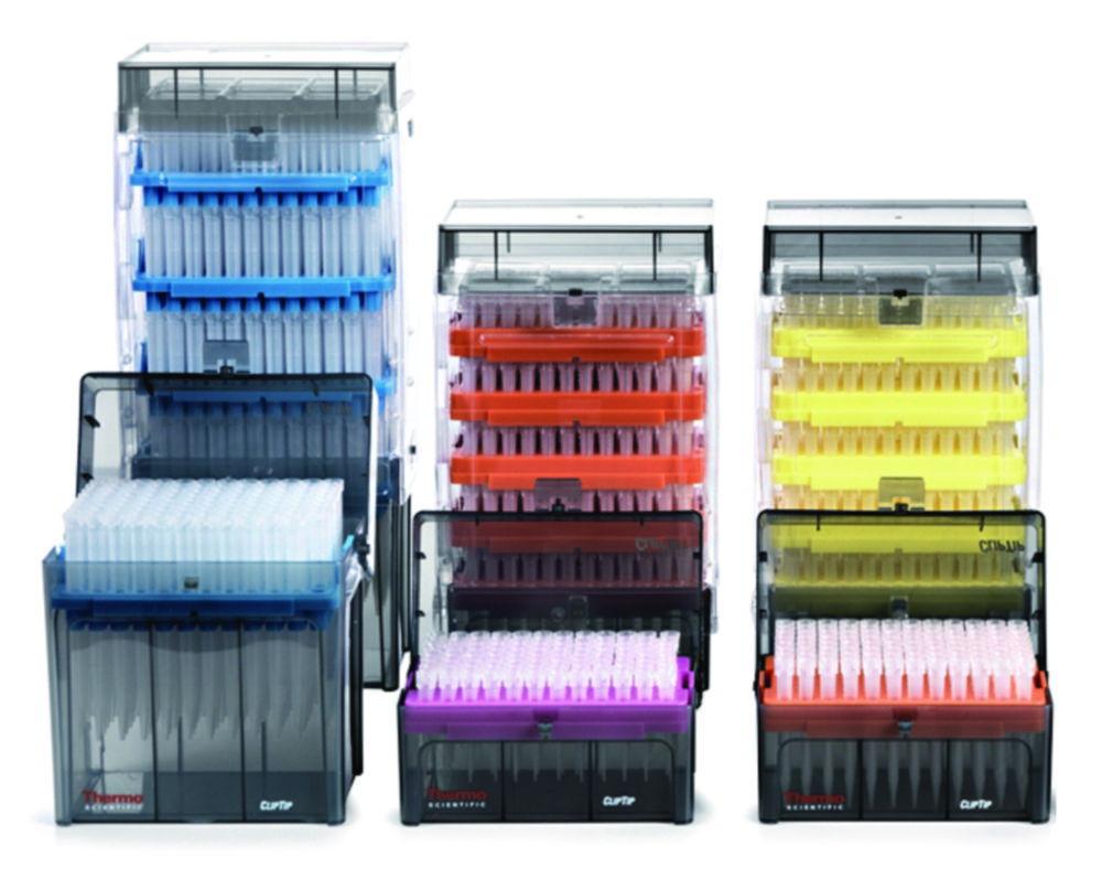 Thermo Scientific Pipette Tips ClipTip 1000 µL, 63mm in Rack, Pack of 8x96