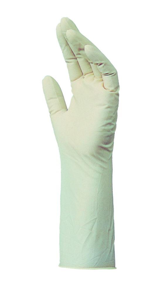MAPA Advantech 529 Nitrile Protection Gloves, Size 10, White, 300mm Long, Even Grained Finger Tips, Pack of 100

