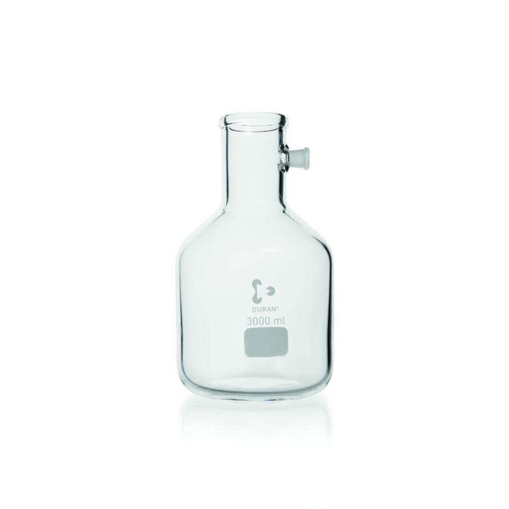 DWK Duran Filtering Flask with Tubulature, Duran Bottle Shape, 3000 ml