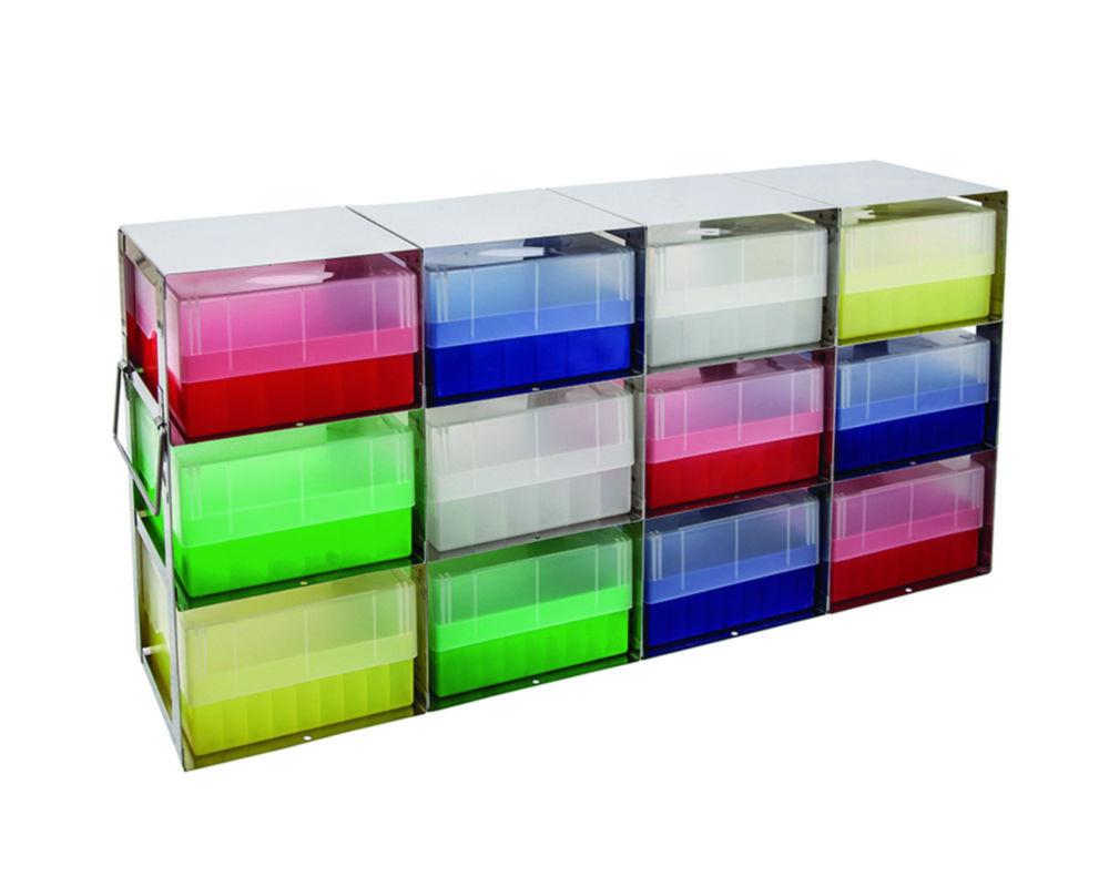 Ratiolab Cryo-Rack for Freezer Cabinet, 4 × 4 Shelves, 566 × 140 × 219 mm