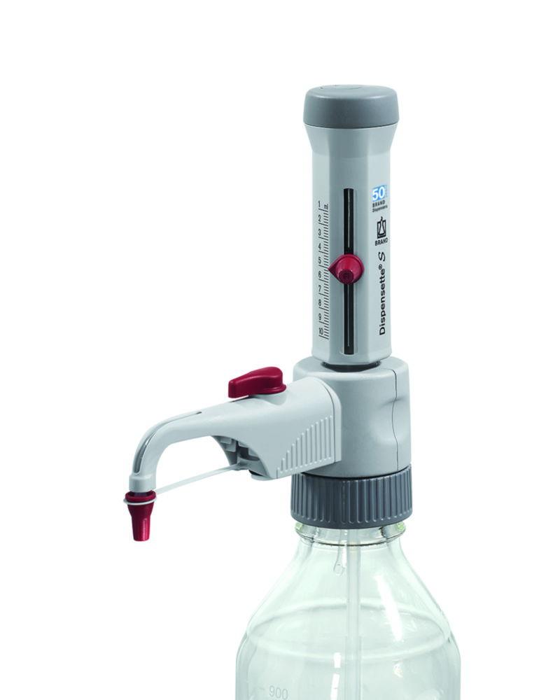BRAND Dispensette S Analog Bottle-Top Dispenser – 10–100 mL (Without Recirculation Valve)

