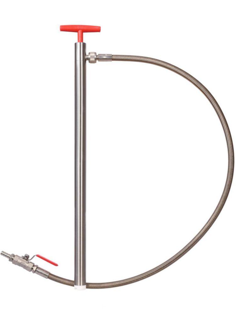 Bürkle Drum Hand Pump, Stainless Steel 570 mm Immersion Depth with Tubing and Stopcock