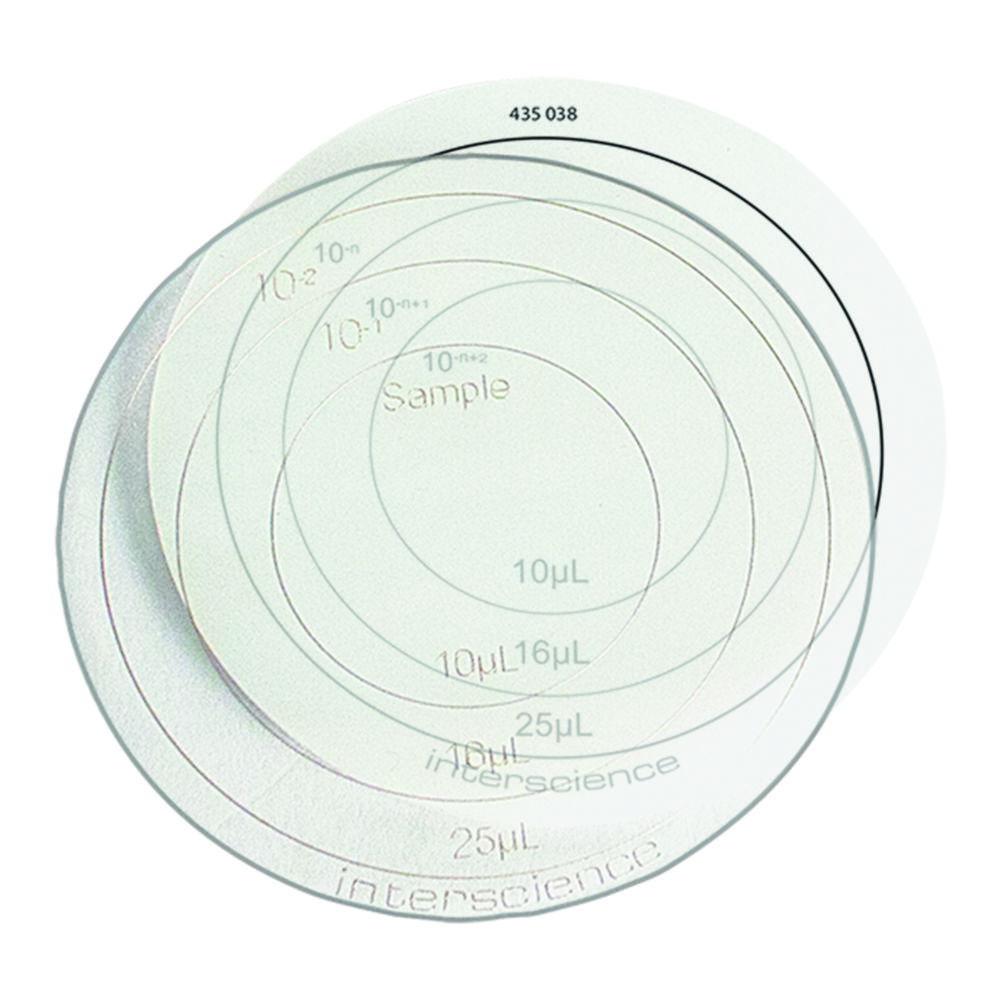 Interscience Circle Counting Grids 90mm, Pack of 2