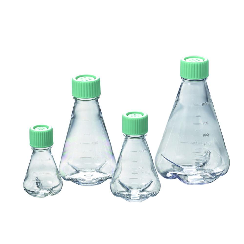Jet Bio Filtration Erlenmeyer Flasks 500 ml, Sterile PC, Baffled, Non-treated, DNase/RNase-free, Non-pyrogenic, Pack of 12