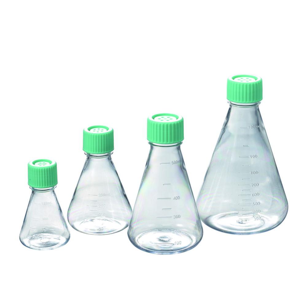 Jet Bio Filtration Erlenmeyer Flasks 125 ml, Sterile PC, Non-treated, DNase/RNase-free, Non-pyrogenic, Pack of 24