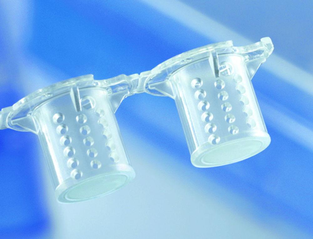 BRAND Insert Strips of 4 BRANDplates PS, CellGrade Plus Surface, with Inlet Opening System, Sterile, PC Membrane, 0.4µm, Pack of 12