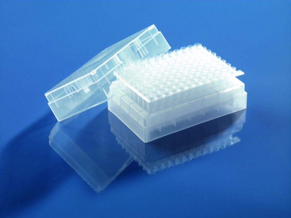 BRAND Rack with Lid with 96 Coded 1.2 ml Tubes, Pack of 50