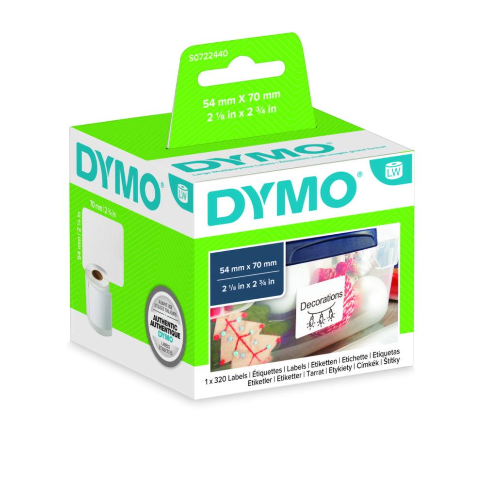 Dymo Original Label for LabelWriter, White Permanent, 54mm x 70mm (1 x 320 Labels)


