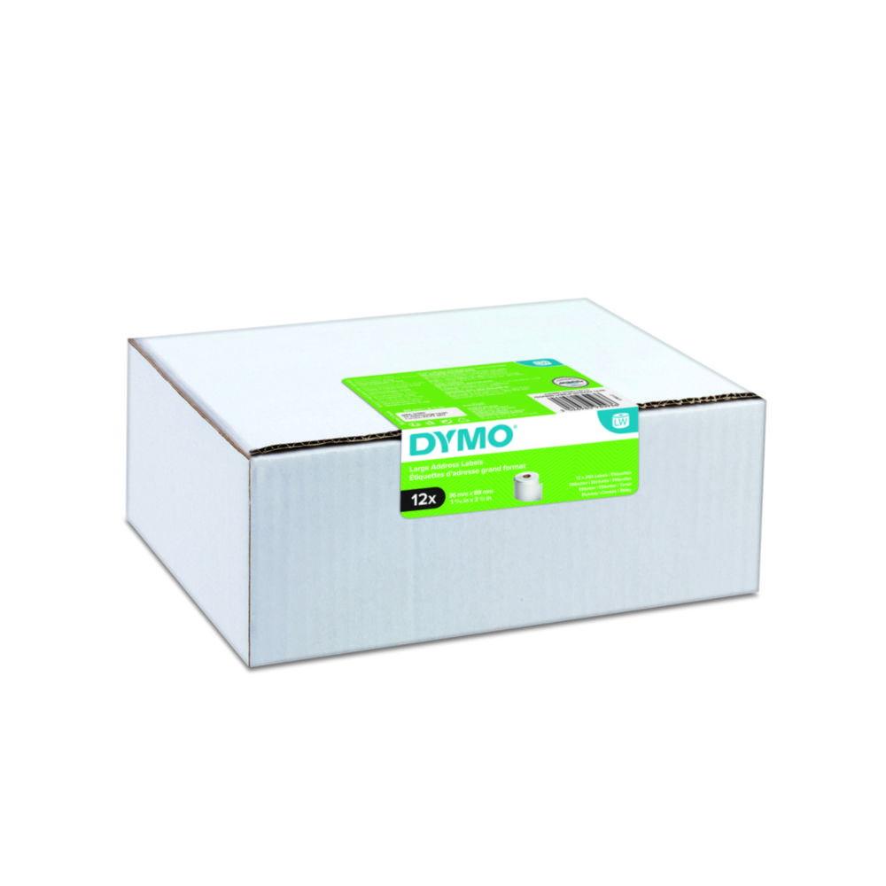 Dymo Original Label for LabelWriter, Big Pack White Permanent, 36mm x 89mm (12 x 260 Labels)

