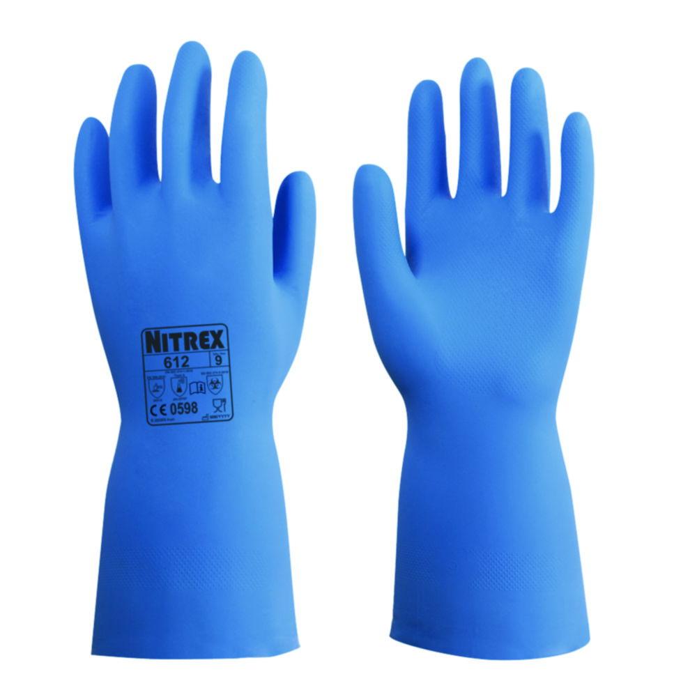 Chemical protective gloves Nitrex 612 L (9) nitrile, blue, pack of 10 pair