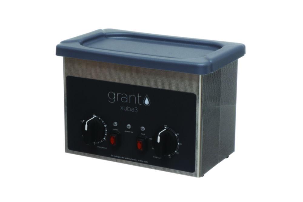 Grant Ultrasonic Bath XUB A3, 2.5 Ltr., Analogue, including ABS Lid, Stainless Steel Basket, Sample