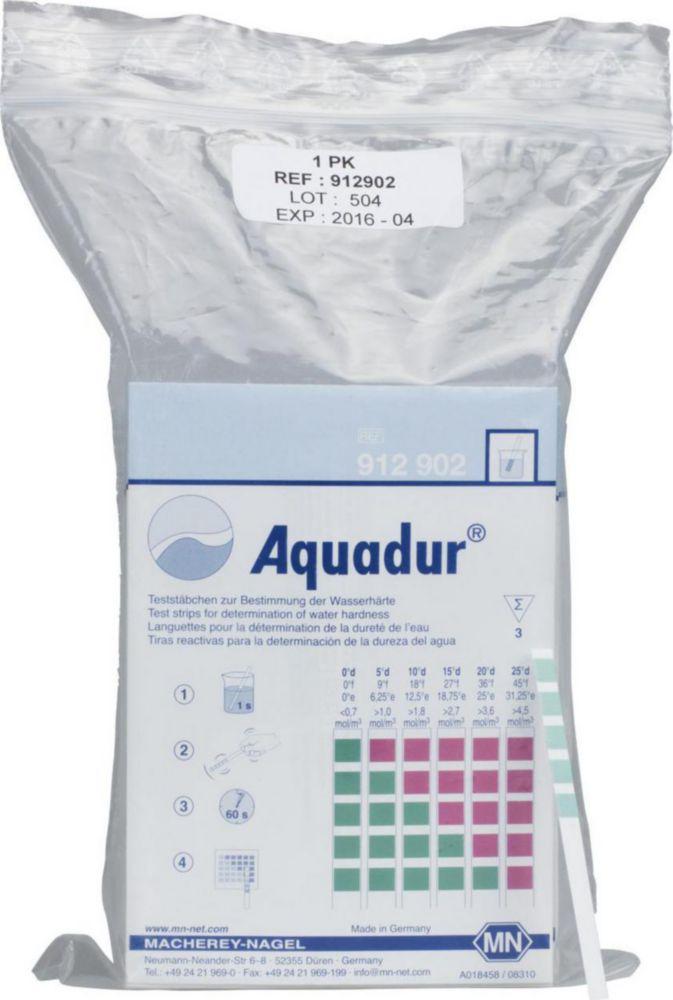 Macherey-Nagel AQUADUR Test Sticks >3 >5 >10 >15 >20 >25 °dH, Set of 3 Single Sealed Sticks, Pack of 50 Sets

