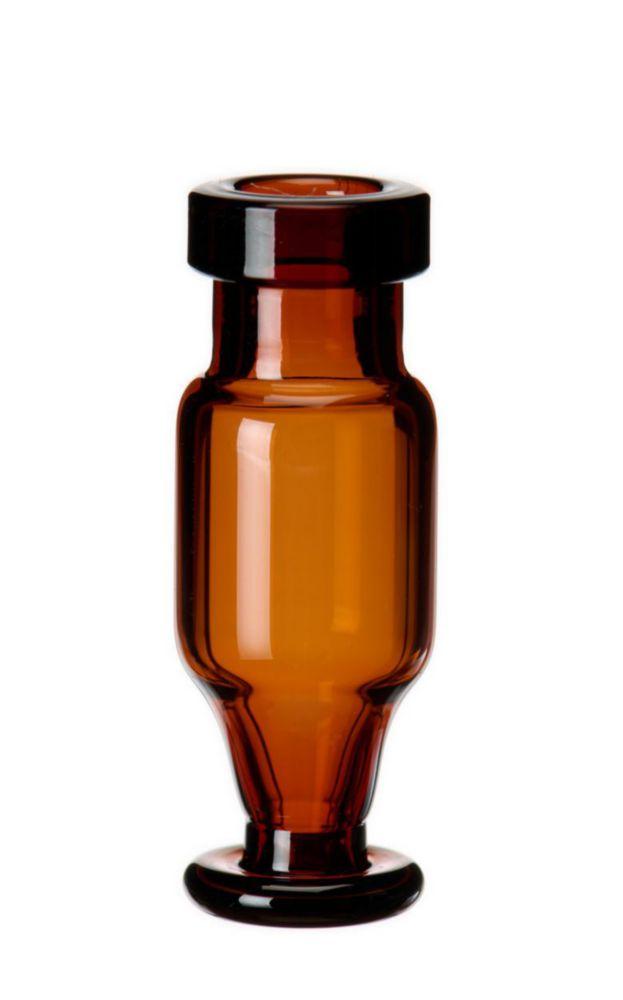 LLG Labware Crimp Neck Vials N 11 1.1 mL OD 11.6 mm Outer Height 32 mm Amber Conical with Round Pedestal Glass Plate Pack of 100