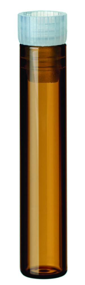 LLG Shell Vials 1 mL, Amber Glass N8, with PE Lamella Plug, 40 x 8.2 mm, Pack of 100