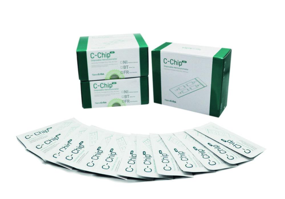 NanoEnTek Fuchs Rosenthal Counting Chamber C-Chip 200µm Disposable for 100 Tests (Pack of 50)

