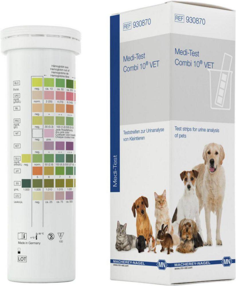 Macherey-Nagel MEDI-TEST Combi 10 VET Pack of 100 Strips – Test Strips for Veterinary Applications


