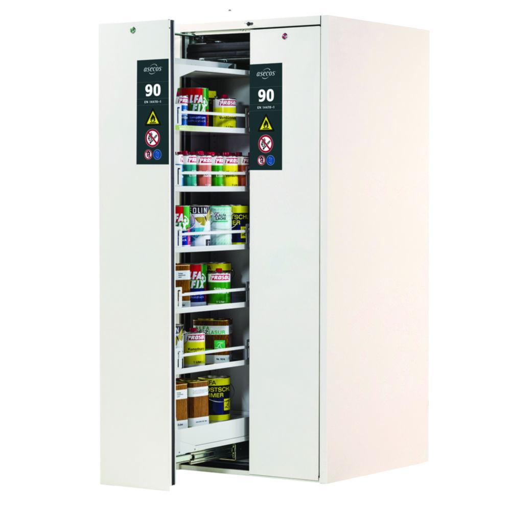 Asecos Safety Storage Cabinet Type 90 V-MOVE 819 x 863 x 1966 mm (HxWxD) corpus and doors RAL 9010 / pure white, smooth