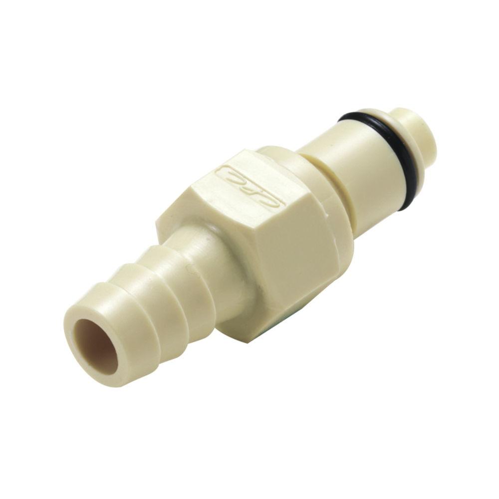Colder 1/4" Hose Barb Valved In-Line Polypropylene Coupling Insert, Length 50.8 mm