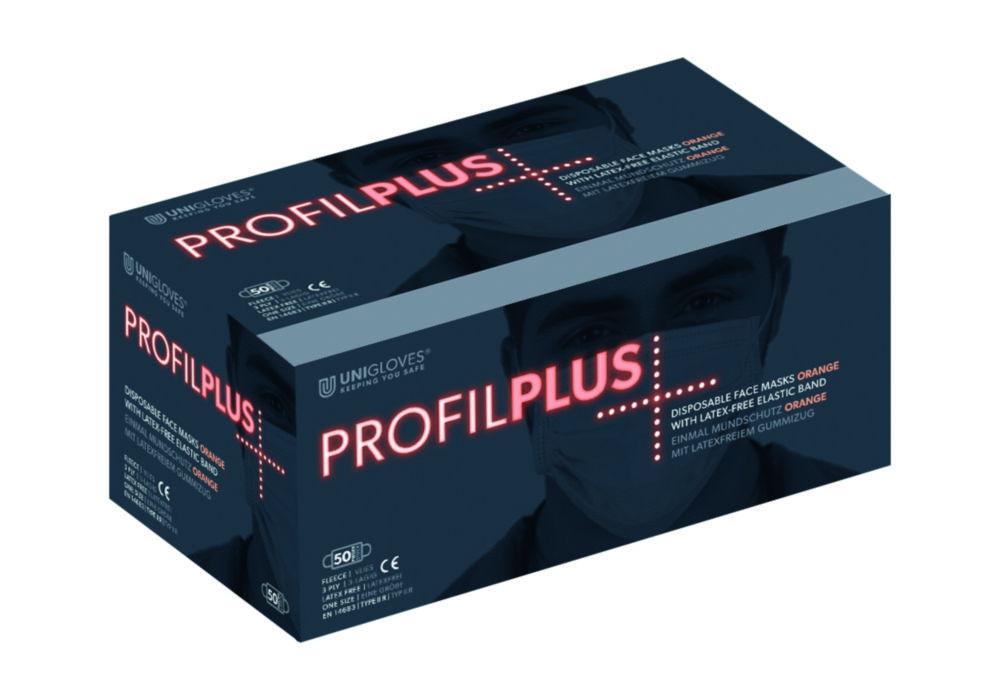 Unigloves OP Mouthguard Profile Plus Orange Fleece Ear Loop Round, Pack of 50

