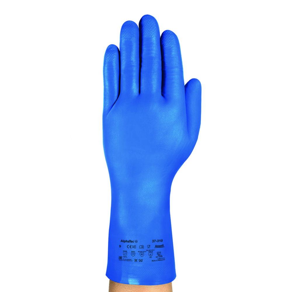 Ansell Nitrile Glove AlphaTec 37-310, Size 9, Blue, Not Velourized, Diamond Grip Profile, Pair

