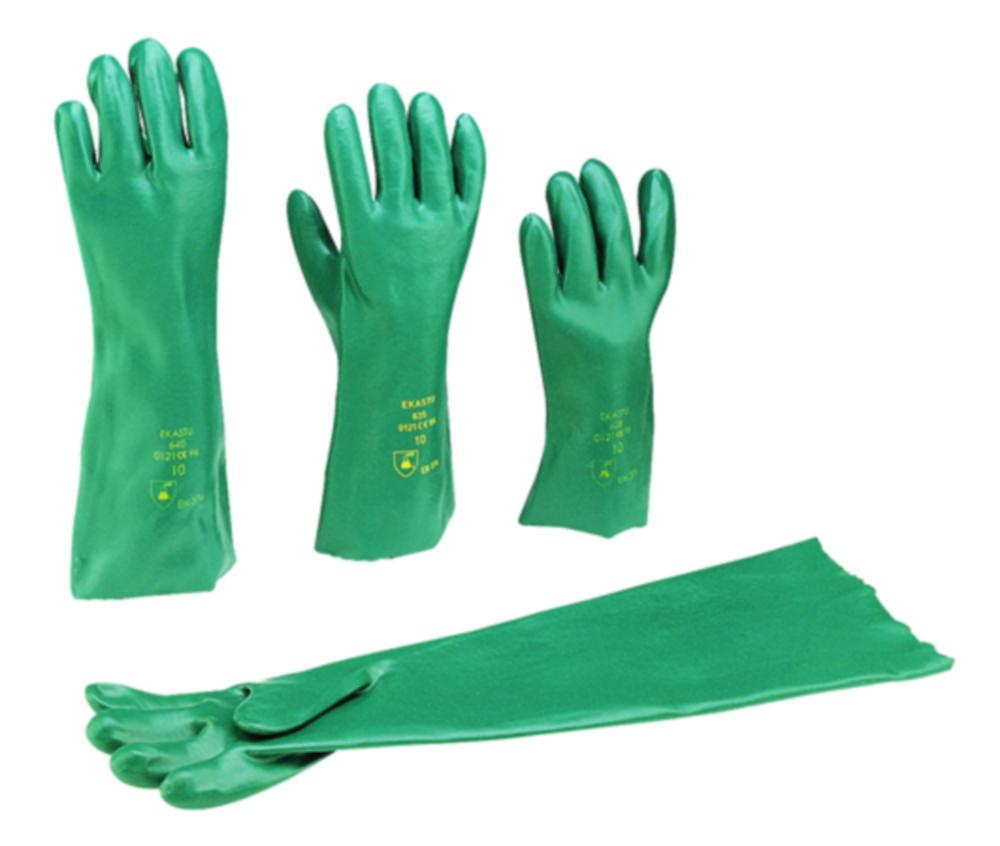 EKASTU Protection Gloves EKASTU, Size 10, 28 cm, Green, Type 628, Cat.3, Pair

