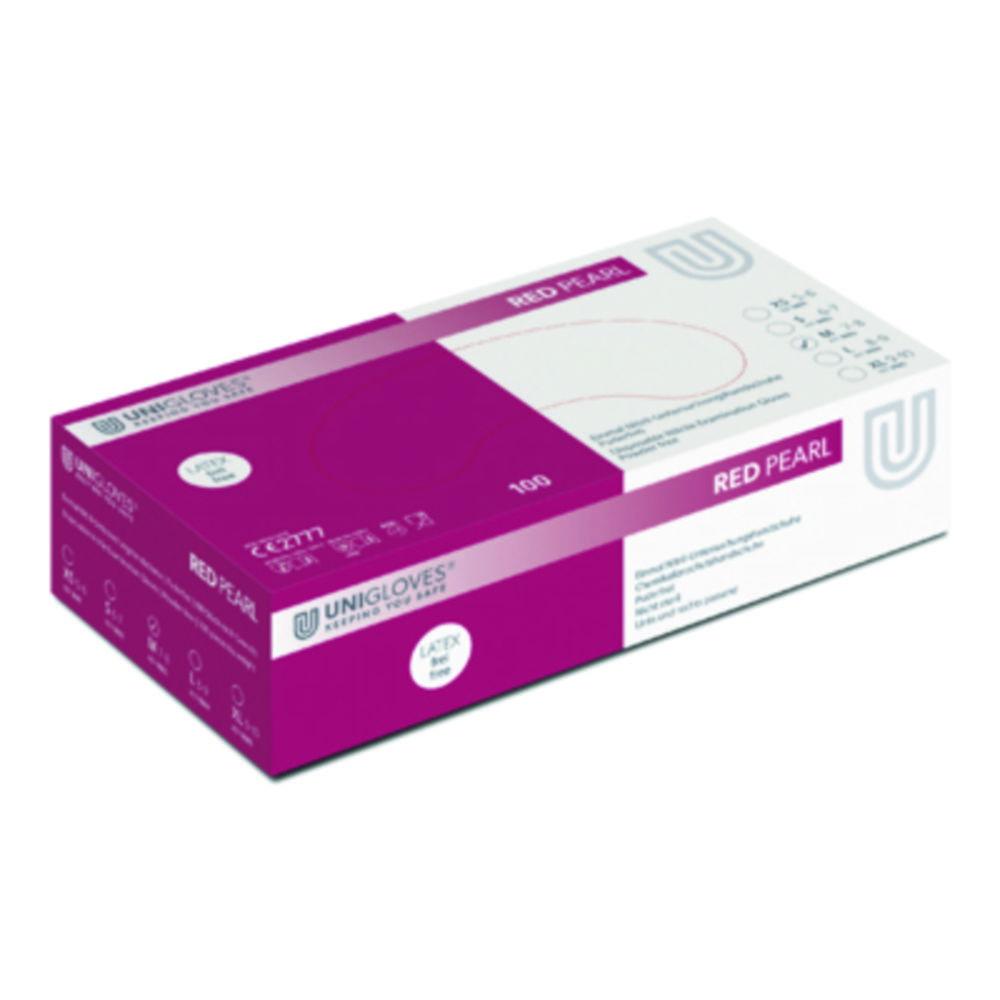 Unigloves Nitrile Gloves Red Pearl Size XS Powder Free, Non Sterile, Pack of 100