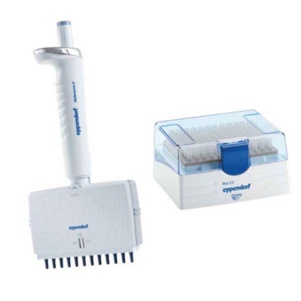 Eppendorf Reference 2 G Variable, 12-Channel Pipette, 0.5 - 10µL, Medium Gray