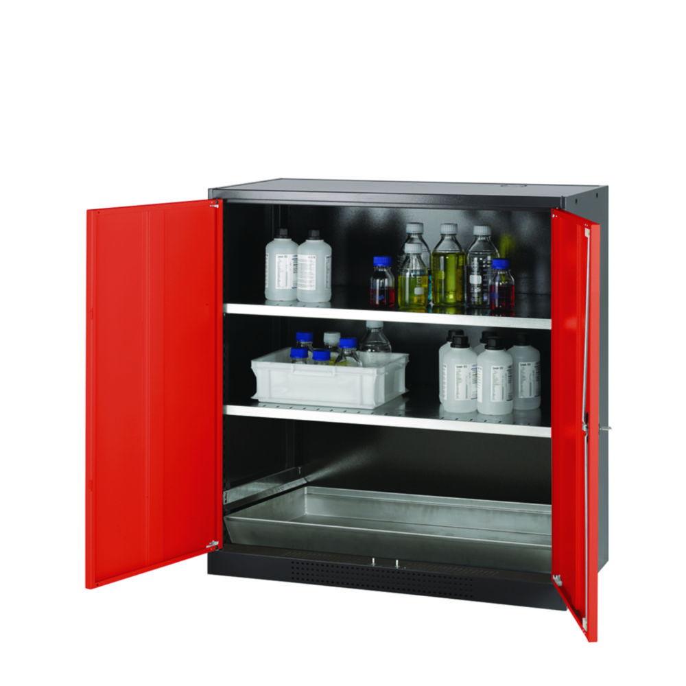 Asecos Chemical Safety Cabinet RAL 7016/3020 1055x520x1105mm, Lower Shelf Electroplated, Bottom Tank Electroplated
