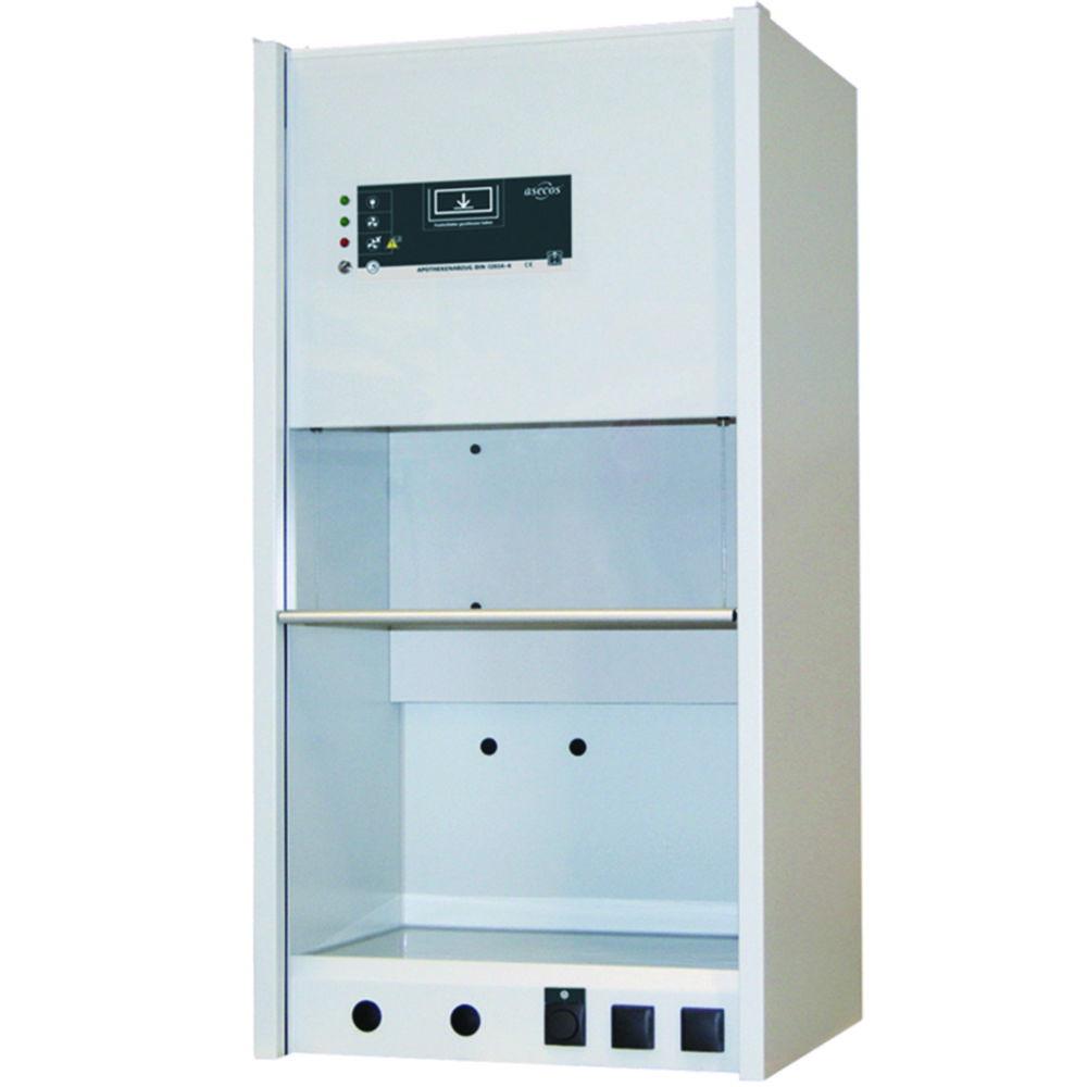 Asecos Apothecary Fumehood ACC DIN 12924 Teil 4, 900x600x1460mm, including 2 Jacks, Exhausted Air Fan