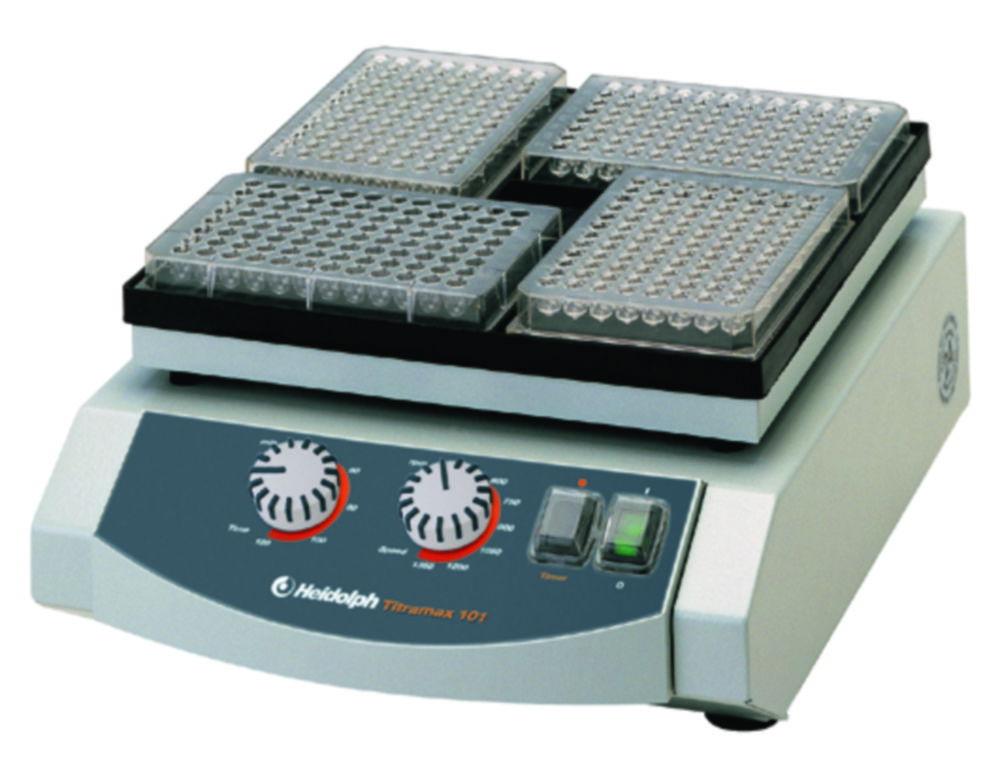 Heidolph Microtiter Plate Shaker Titramax 101-UK, Max. 4 Microtiter Plates, Orbit 3.0 mm, 245x285x125 mm, with UK-Plug

