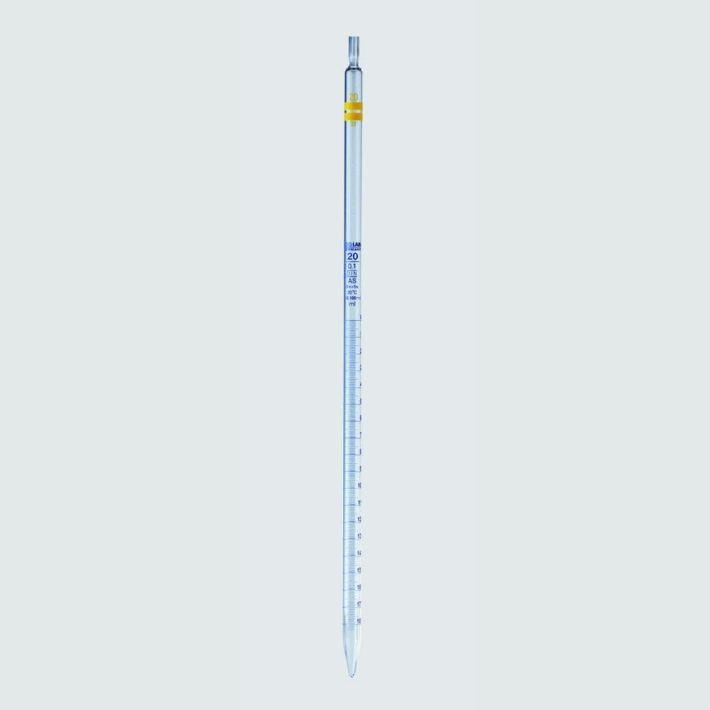 ISOLAB Measuring Pipettes 50 mL Class A, Blue Grad, 720 mm, Pack of 10