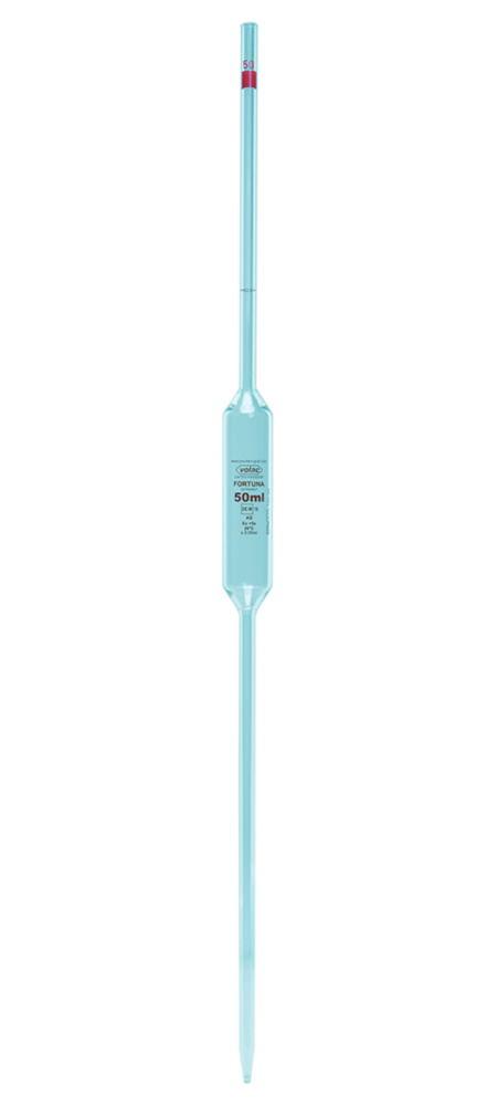 Poulten & Graf Volumetric Pipettes 8 mL 1 Mark Class AS, KB Clear Glass Brown Graduated