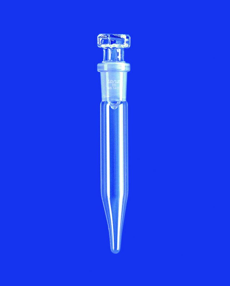 Lenz-Laborglas Test Tubes with Normal Ground Joint, Socket NS 14/23, PE Stopper Height 17 x 120 mm

