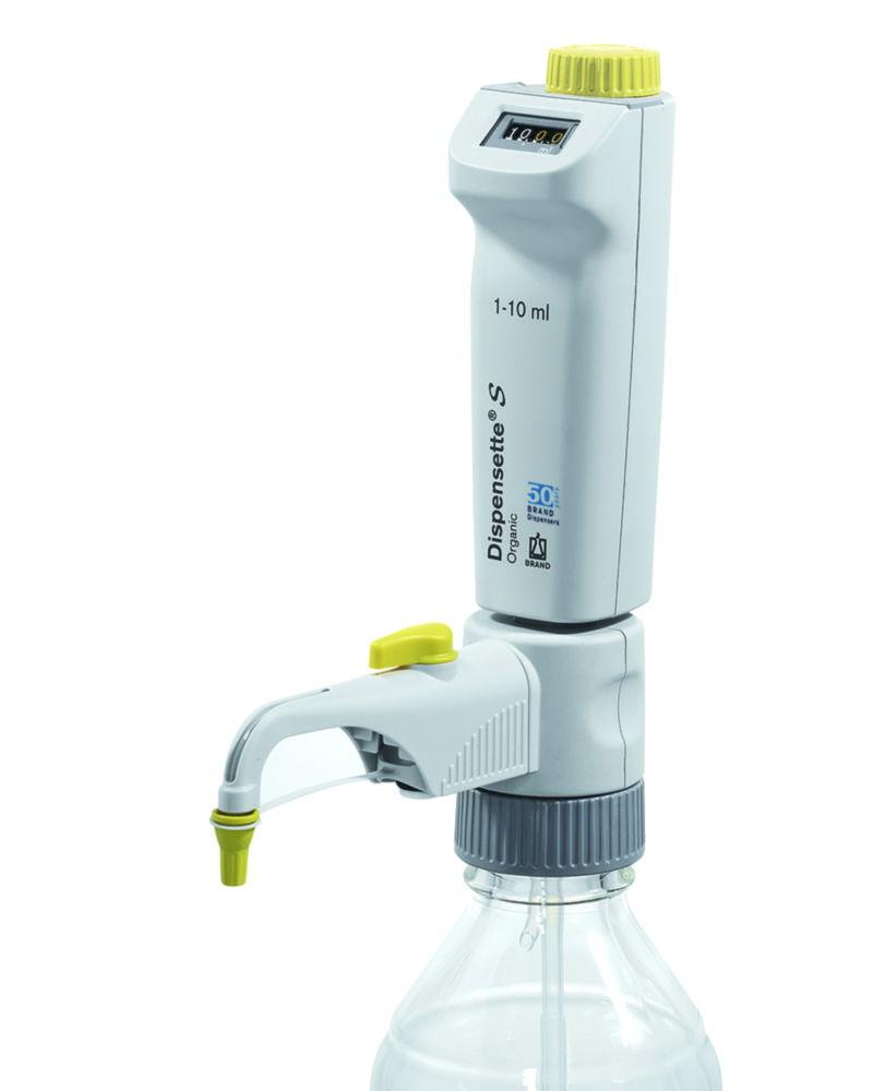 BRAND Dispensette S Organic Digital Bottletop Dispenser – 0.5–5 mL with Recirculation Valve

