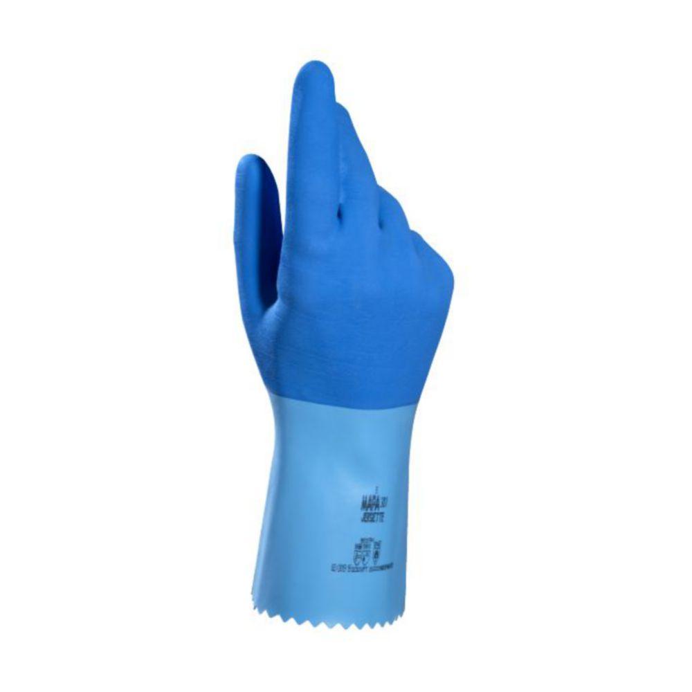 Latex gloves Jersette 301, size 6, blue, inside with cotton pair