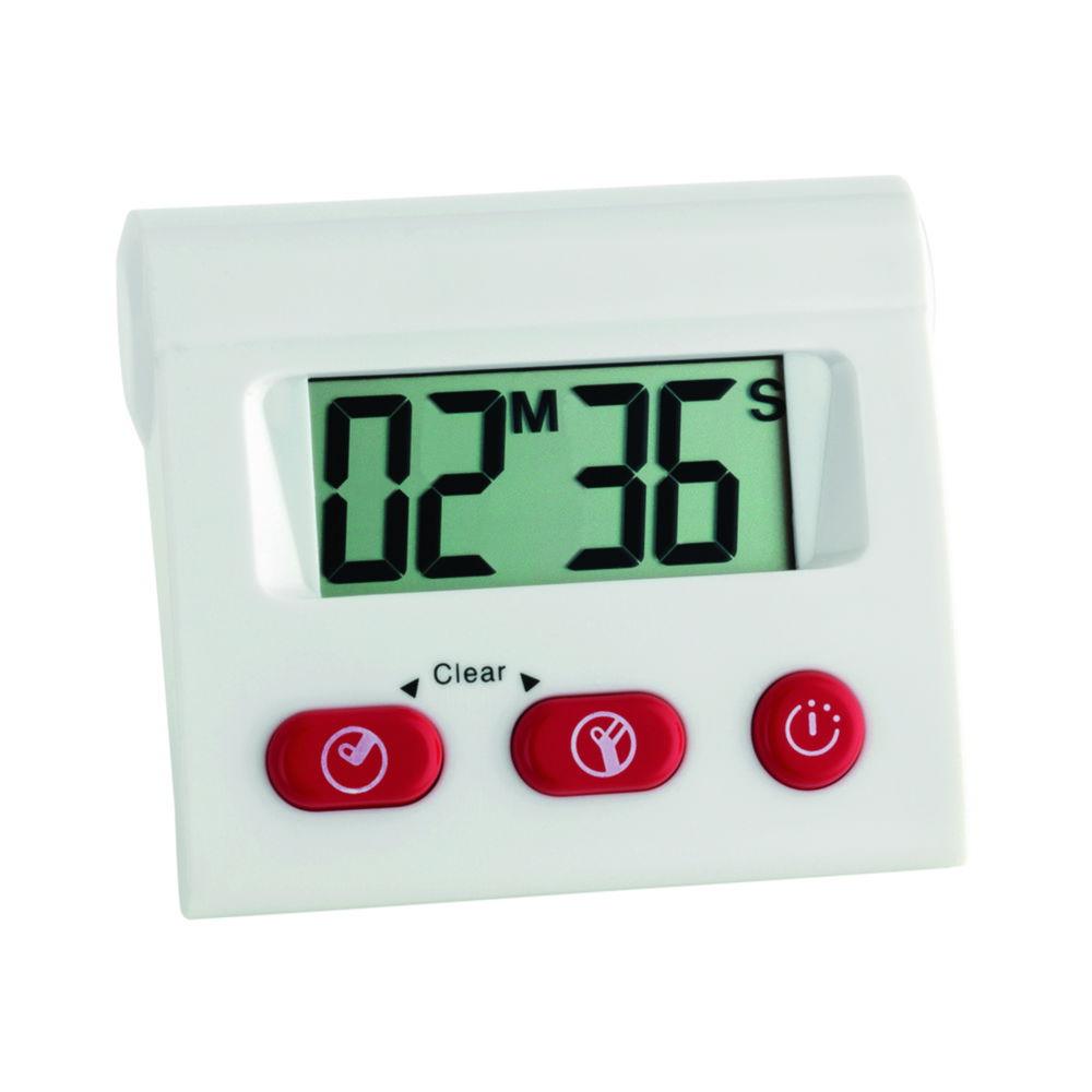 TFA Dostmann Electronic Timer And Stopwatch With Battery, Big Display White, 80 x 70 mm

