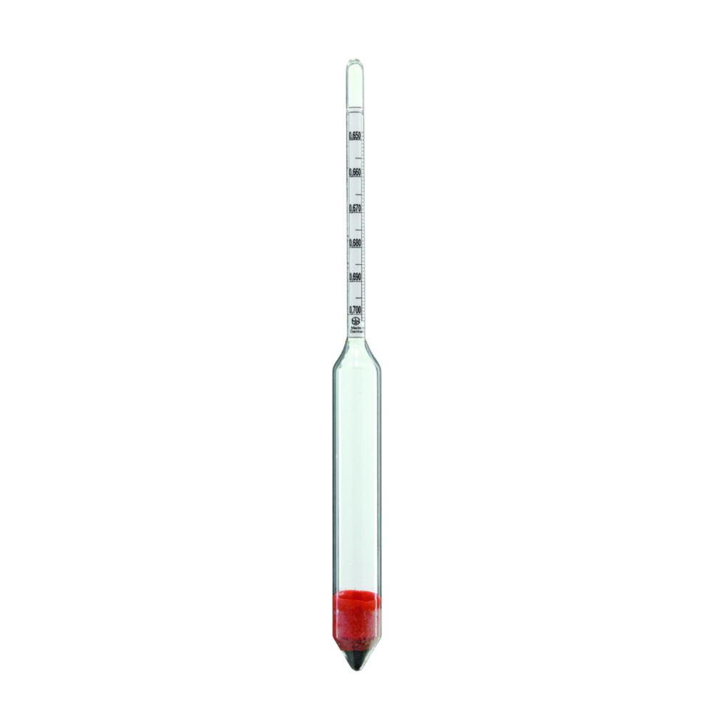 Ludwig Schneider Density Hydrometer 1.200–1.300 g/cm³, 0.001 g/cm³ Division, without Thermo Scientificmeter, Reference Temp. 20 °C, Length 300 mm