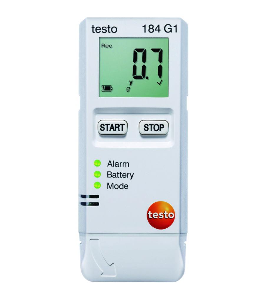 Temperature- Humidity-shock USB-data logger testo 184 G1 measuring range temp.: -20...+70°C, humidity: 0...100%rF; shock 0...27gr