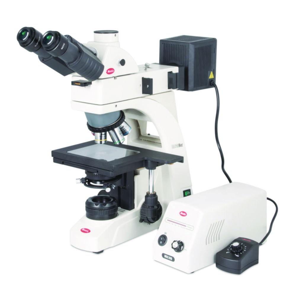 MOTIC Microscope BA310 MET-T Trinocular Objektive LM PL 5X, 10X, 20X, 50X W 10X/20mm