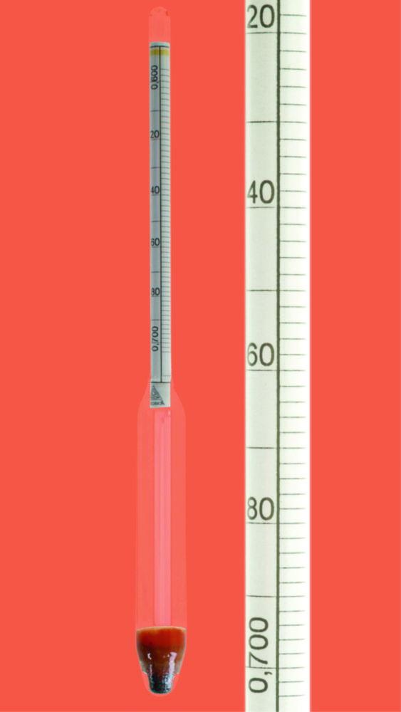 Amarell Hydrometer, Density 0.800–0.900, 300mm H 801054
