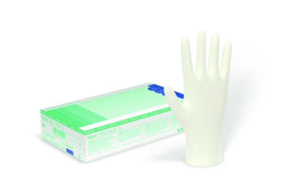 B. Braun Vasco Examination Gloves, Size L, Nitrile, White, Powder-Free, Latex-Free, Non-Sterile, Pack of 100
