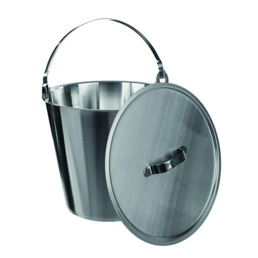 Bochem Stainless Steel Graduated Bucket, 15 Litre, With Handle