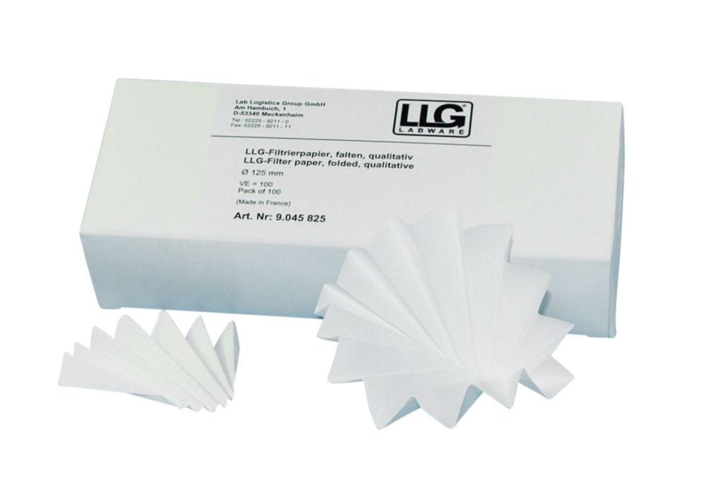 LLG Folded Filters 185mm, Qualitative Medium, Pack of 100

