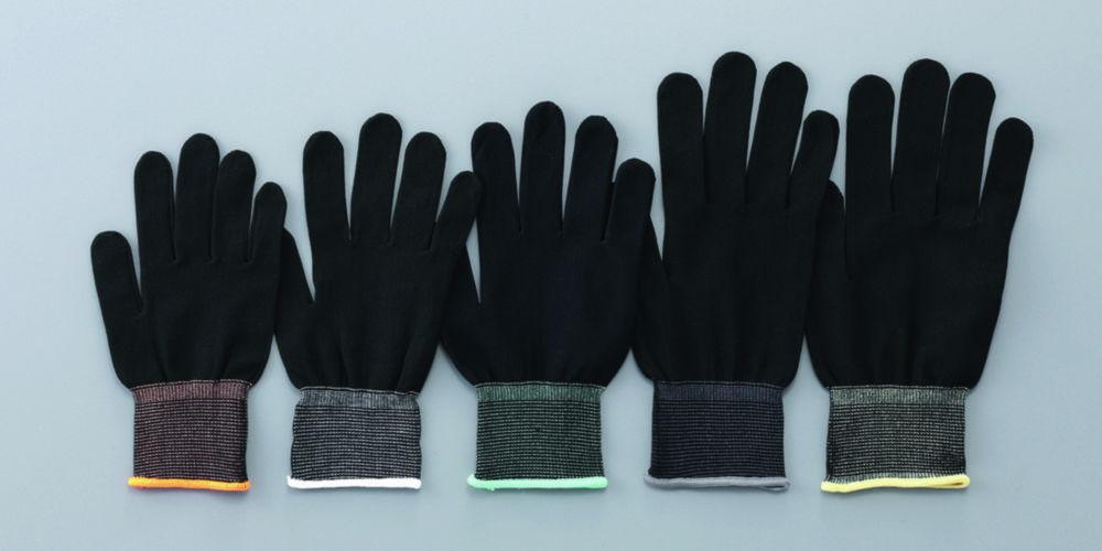 As One ASPURE Inner Gloves, Size L, Black, Overlock, Nylon, Pack of 10x30 Pairs