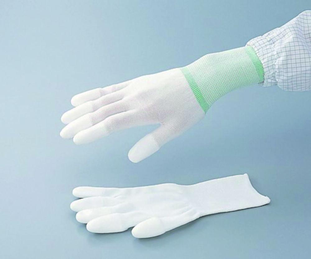 As One ASPURE Nylon Gloves, Size M, 300 mm Long, PU-Coated Palm, Pack of 10 Pairs
