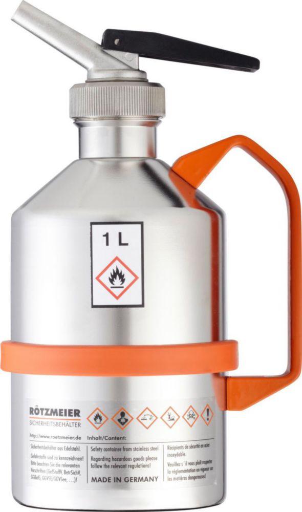 Safety can 1 ltr. with fine dispensing system with overpressure valve